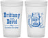 Custom Wedding 22 oz Translucent Cups - The Hunt Is Over Mason Jar | 223