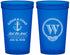 Custom Wedding 22 oz Translucent Cups - Monogram Nautical | 226