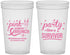 Custom Awareness 22 oz Translucent Cups - Party Like A Survivor | 230005