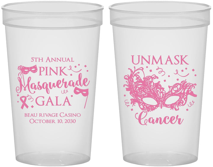 Custom Awareness 22 oz Translucent Cups - Masquerade | 230008