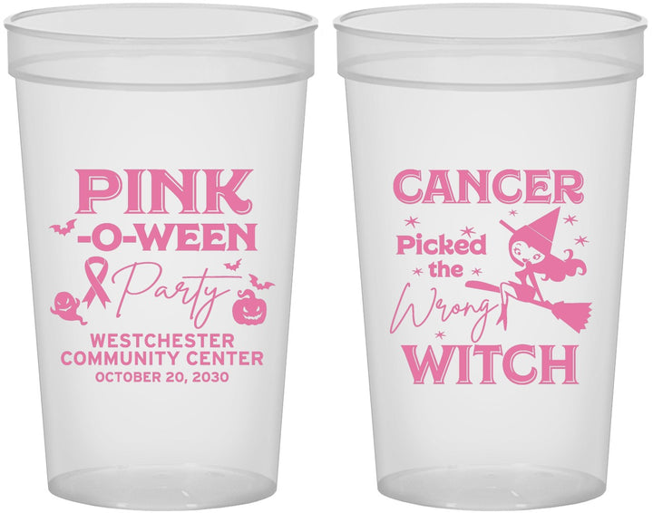 Custom Awareness 22 oz Translucent Cups - Wrong Witch | 230010