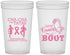 Custom Awareness 22 oz Translucent Cups - Give Cancer A Boot | 230011