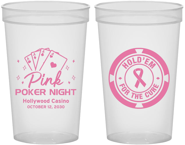Custom Awareness 22 oz Translucent Cups - Poker Casino | 230013