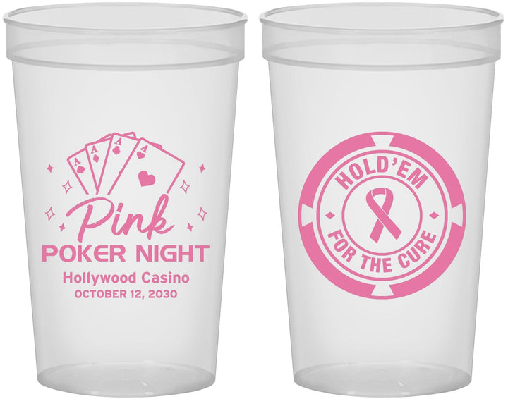 Custom Awareness 22 oz Translucent Cups - Poker Casino | 230013