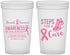 Custom Awareness 22 oz Translucent Cups - Steps For A Cure | 230014