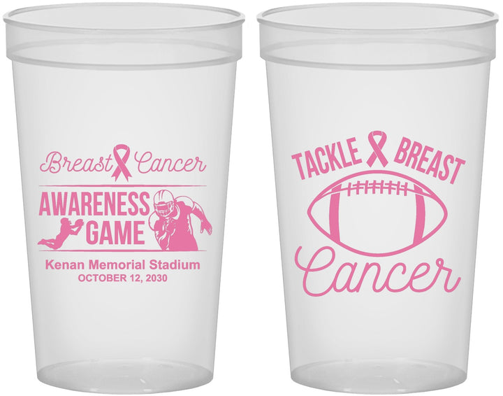 Custom Awareness 22 oz Translucent Cups - Football Tackle | 230019