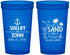 Custom Wedding 22 oz Translucent Cups - Sun Sand Drink In My Hand | 233