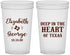 Custom Wedding 22 oz Translucent Cups - Deep In The Heart Of Texas | 237