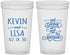 Custom Wedding 22 oz Translucent Cups - Eat Drink Be Married | 239
