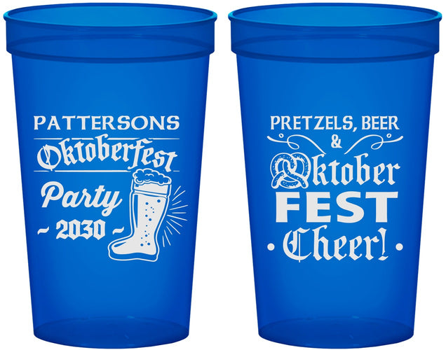 Custom Oktoberfest 22 oz Translucent Cups - Pretzel | 240001