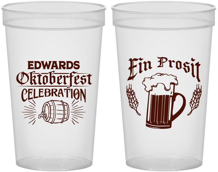 Custom Oktoberfest 22 oz Translucent Cups - Ein Prosit | 240002