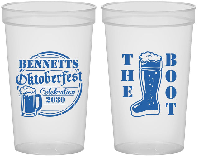 Custom Oktoberfest 22 oz Translucent Cups - Boot | 240004