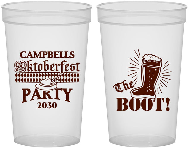 Custom Oktoberfest 22 oz Translucent Cups - Boot | 240006