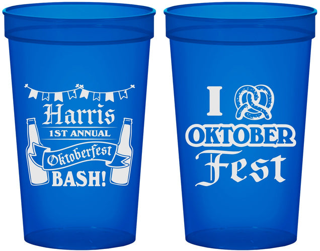 Custom Oktoberfest 22 oz Translucent Cups - Pretzel | 240009