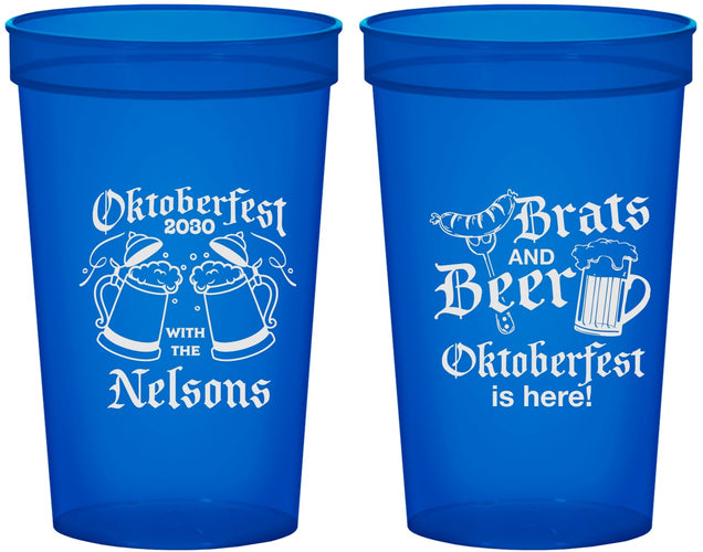 Custom Oktoberfest 22 oz Translucent Cups - Brats Beer | 240013