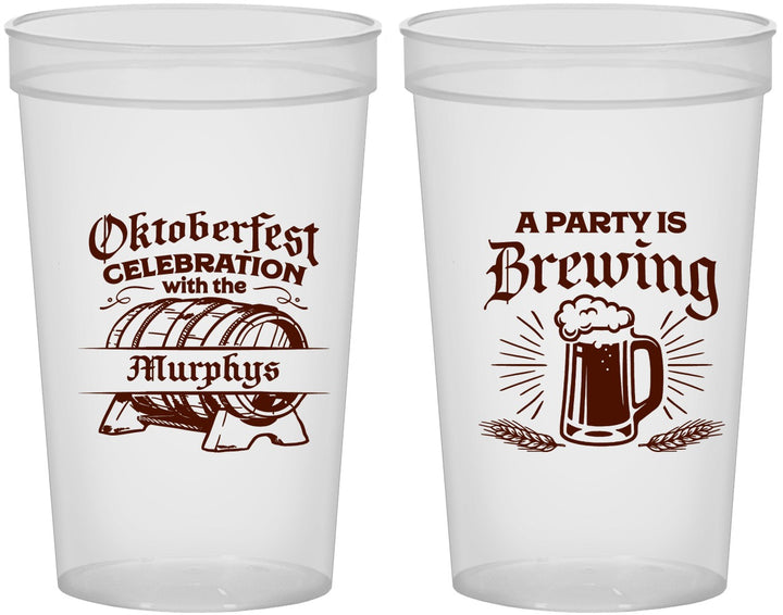 Custom Oktoberfest 22 oz Translucent Cups - Beer Keg | 240014