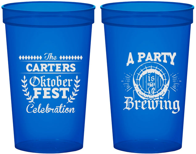 Custom Oktoberfest 22 oz Translucent Cups - Beer Keg | 240017