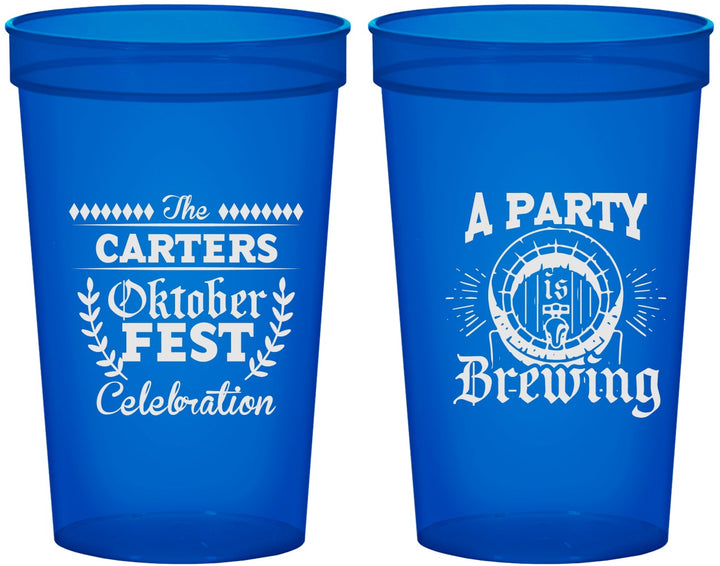 Custom Oktoberfest 22 oz Translucent Cups - Beer Keg | 240017