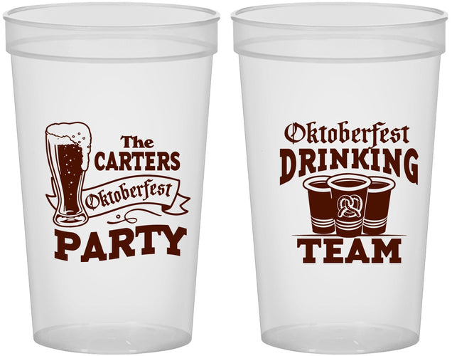 Custom Oktoberfest 22 oz Translucent Cups - Drinking Team | 240018