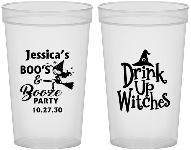 Custom Halloween 22 oz Translucent Cups - Drink Up Witches | 250001