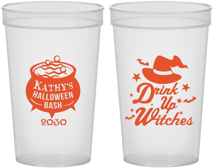 Custom Halloween 22 oz Translucent Cups - Drink Up Witches | 250004