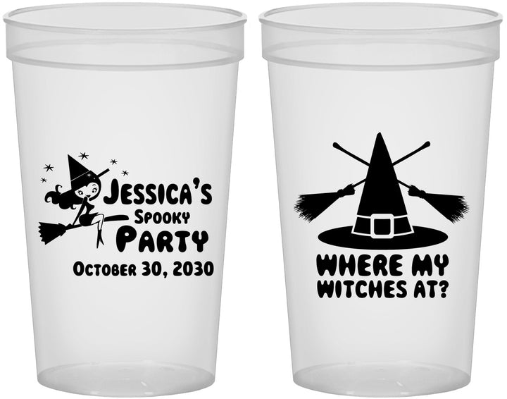 Custom Halloween 22 oz Translucent Cups - Witches | 250005