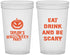 Custom Halloween 22 oz Translucent Cups - Scary Pumpkin | 250008