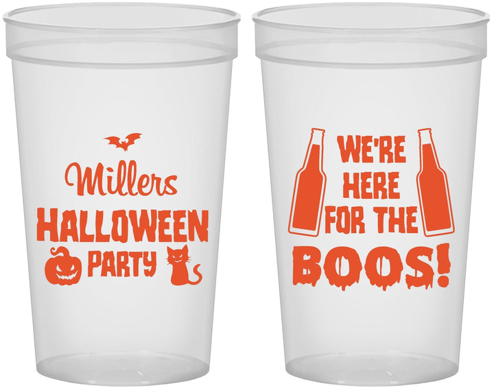 Custom Halloween 22 oz Translucent Cups - Boo | 250016