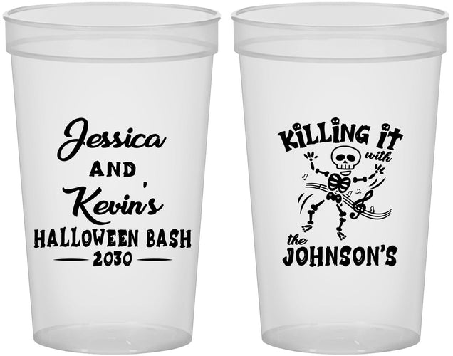 Custom Halloween 22 oz Translucent Cups - Skeleton | 250017