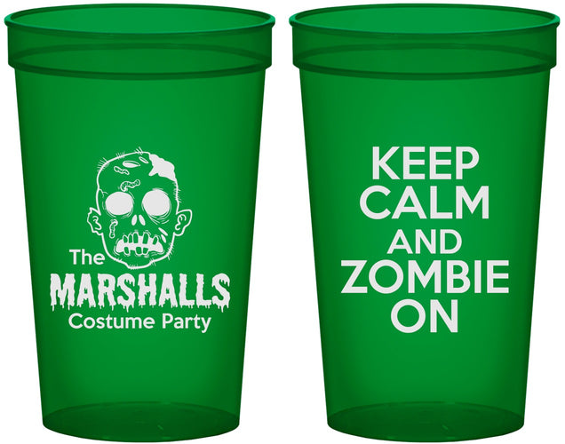 Custom Halloween 22 oz Translucent Cups - Zombie | 250018