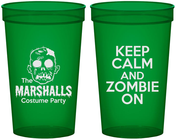 Custom Halloween 22 oz Translucent Cups - Zombie | 250018
