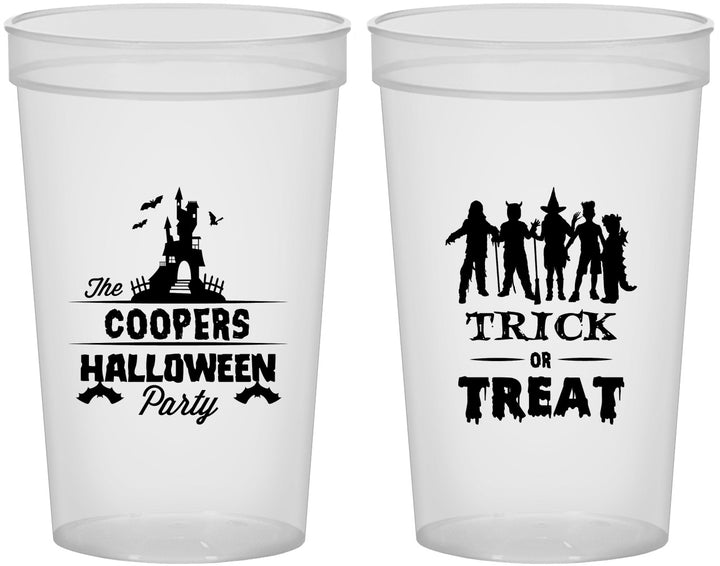 Custom Halloween 22 oz Translucent Cups - Trick Or Treat | 250019