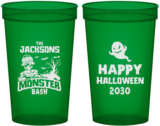 Custom Halloween 22 oz Translucent Cups - Ghost Monster | 250022