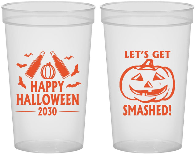 Custom Halloween 22 oz Translucent Cups - Lets Get Smashed | 250036