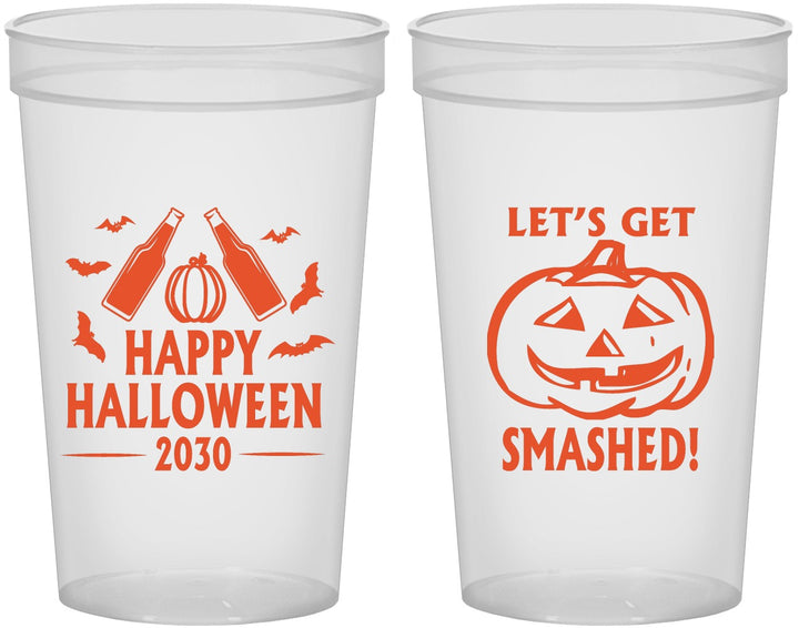 Custom Halloween 22 oz Translucent Cups - Lets Get Smashed | 250036