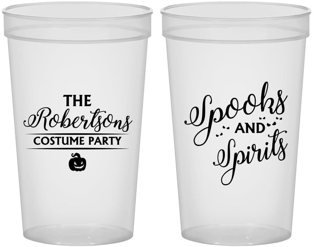 Custom Halloween 22 oz Translucent Cups - Spooks Spirits | 250037