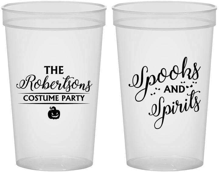 Custom Halloween 22 oz Translucent Cups - Spooks Spirits | 250037