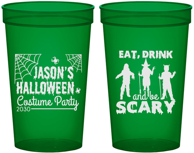 Custom Halloween 22 oz Translucent Cups - Eat Drink Be Scary | 250038
