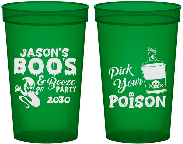 Custom Halloween 22 oz Translucent Cups - Ghost Boo | 250042