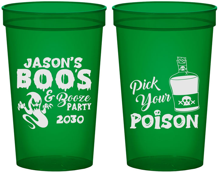 Custom Halloween 22 oz Translucent Cups - Ghost Boo | 250042