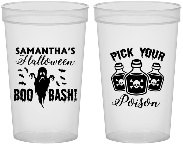 Custom Halloween 22 oz Translucent Cups - Boo Bash | 250043