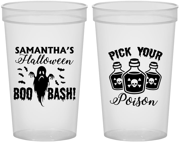 Custom Halloween 22 oz Translucent Cups - Boo Bash | 250043