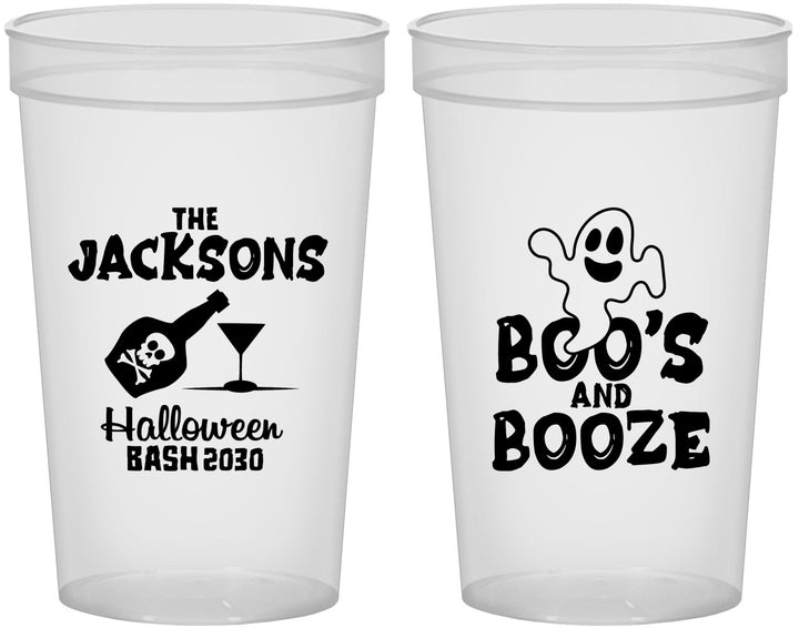 Custom Halloween 22 oz Translucent Cups - Boos And Booze | 250047