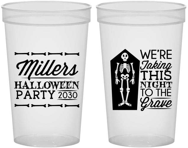 Custom Halloween 22 oz Translucent Cups - Skeleton | 250051