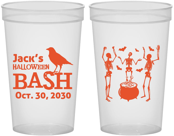 Custom Halloween 22 oz Translucent Cups - Skeleton | 250052
