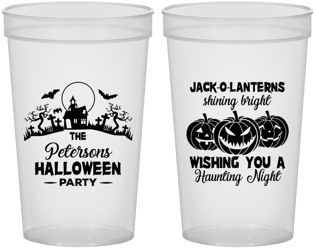 Custom Halloween 22 oz Translucent Cups - Jack O Lantern | 250053