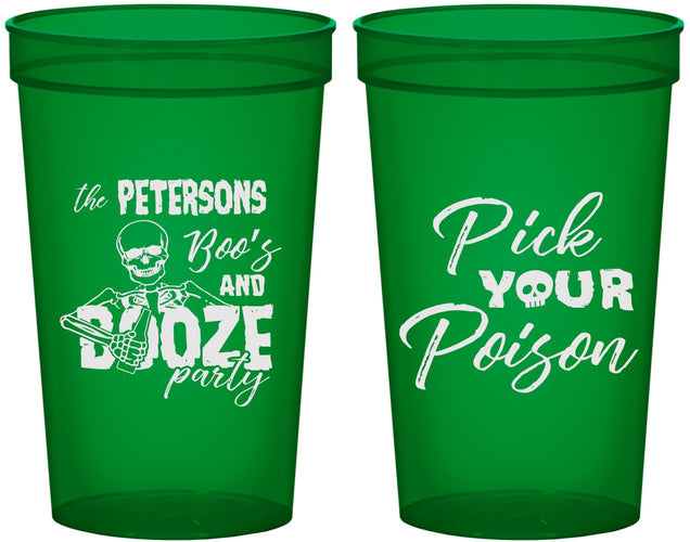 Custom Halloween 22 oz Translucent Cups - Boos And Booze | 250054