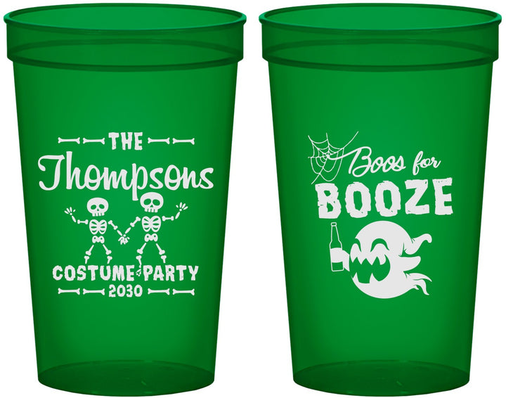 Custom Halloween 22 oz Translucent Cups - Boos And Booze | 250058
