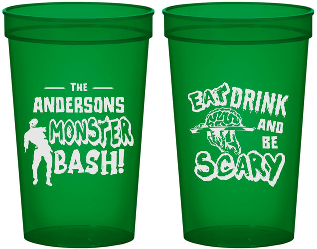 Custom Halloween 22 oz Translucent Cups - Eat Drink Be Scary | 250070