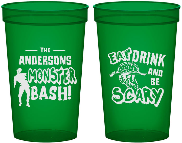 Custom Halloween 22 oz Translucent Cups - Eat Drink Be Scary | 250070